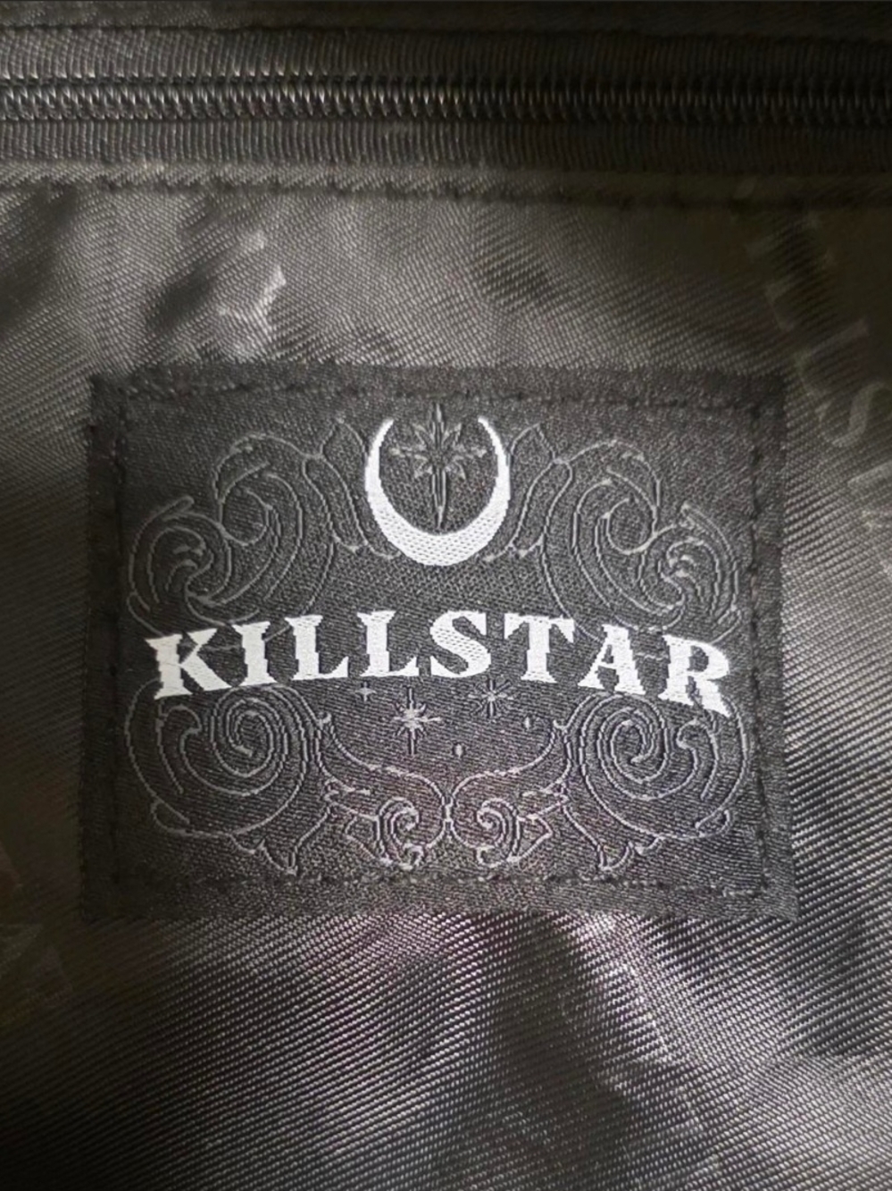 Killstar Killjoy Black Faux Leather Goth Bag w/Pentagram & Corset Accents - Picture 2 of 12
